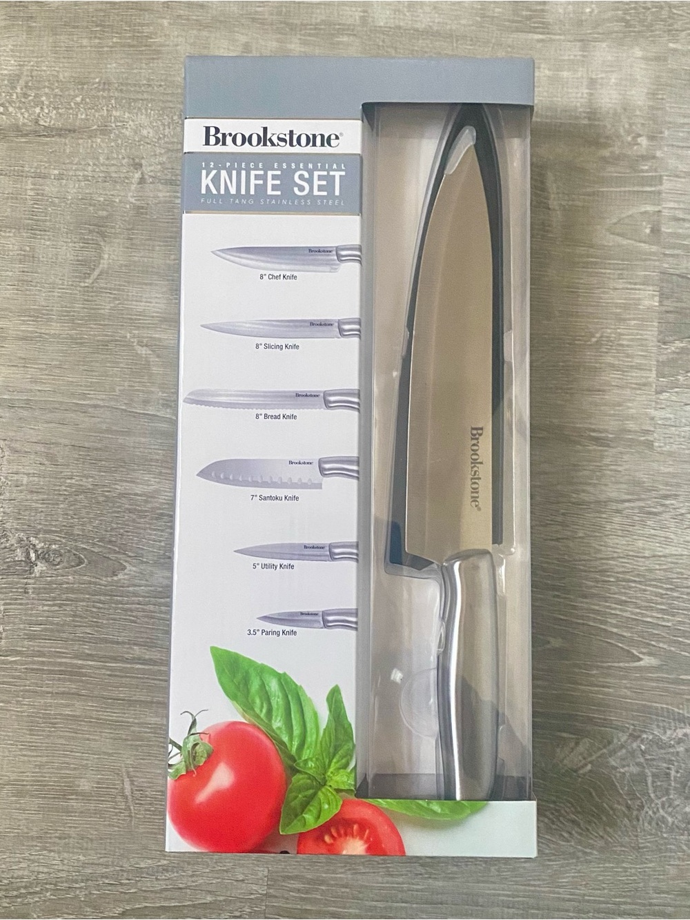 Brookstone 12pc Essential Knife Set Stainless Steel